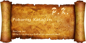 Pokorny Katalin névjegykártya