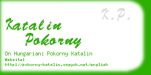 katalin pokorny business card